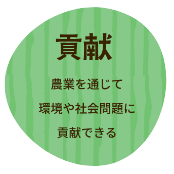 【貢献】農業を通じて環境や社会問題に貢献できる